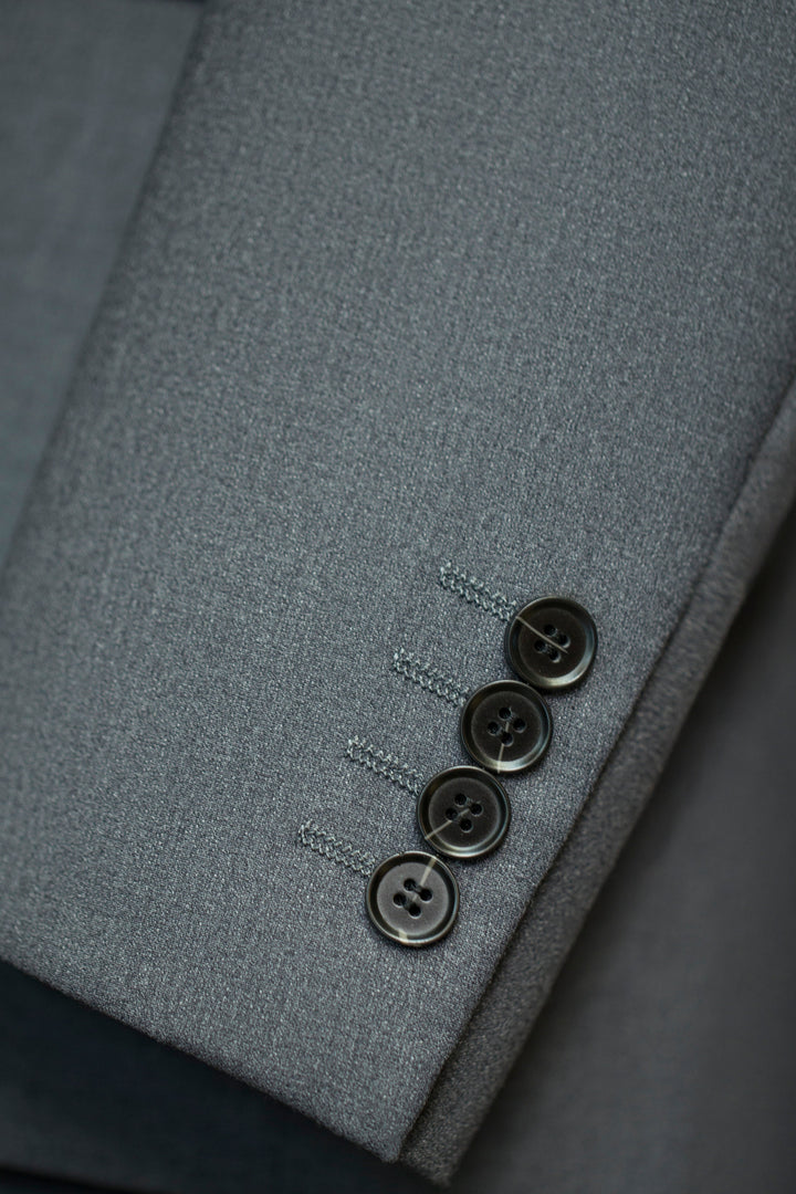 Three-Piece Solid Wool Wedding Suit | Classic Tailored Formal Groom Suit by 男装