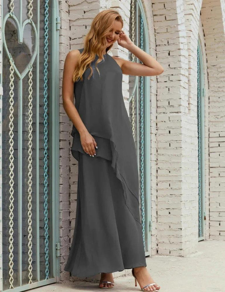 Chiffon Long Plus Size Mother of Bride Dresses Formal Bridesmaid Prom Gown SY28019 by numbersea