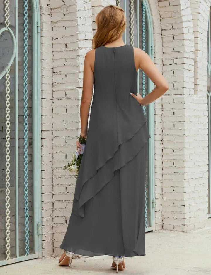 Chiffon Long Plus Size Mother of Bride Dresses Formal Bridesmaid Prom Gown SY28019 by numbersea