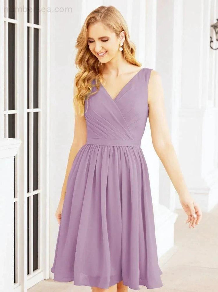 Numbersea Homecoming Dresses Knee Length Skirt V Back 28062 by numbersea