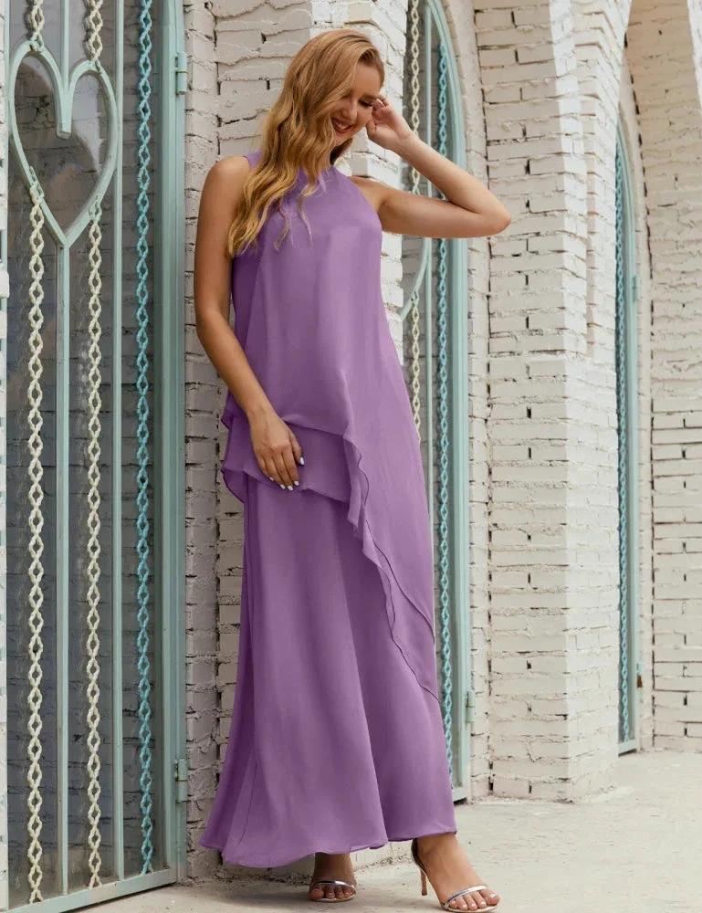 Chiffon Long Plus Size Mother of Bride Dresses Formal Bridesmaid Prom Gown SY28019 by numbersea