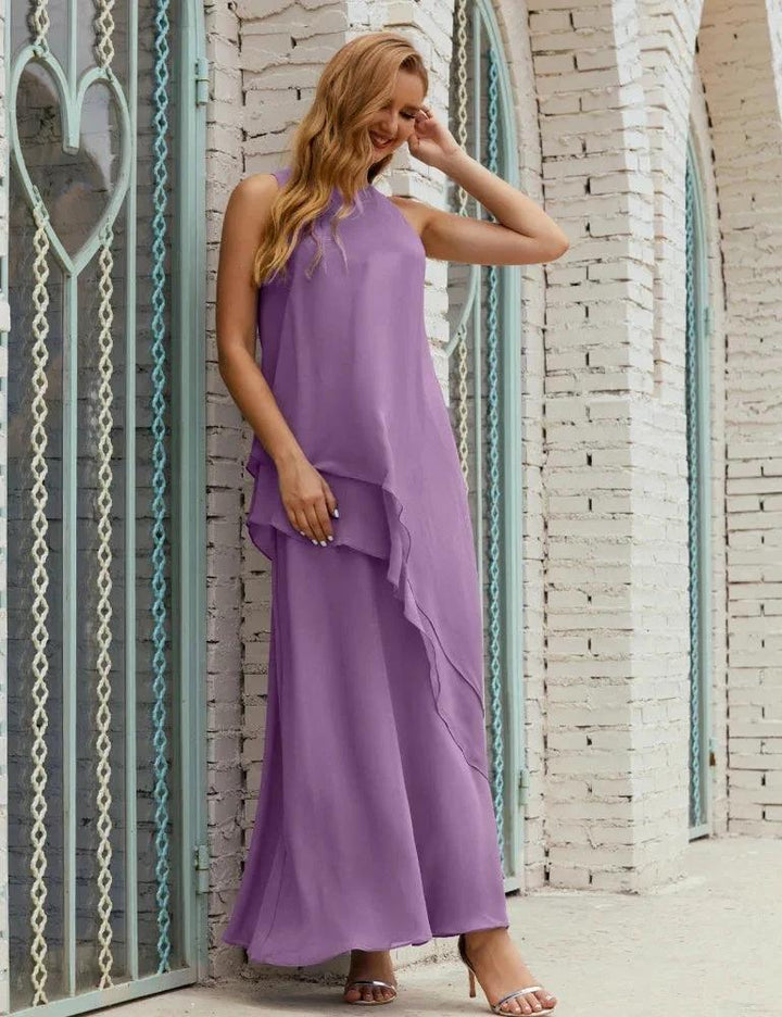 Chiffon Long Plus Size Mother of Bride Dresses Formal Bridesmaid Prom Gown SY28019 by numbersea