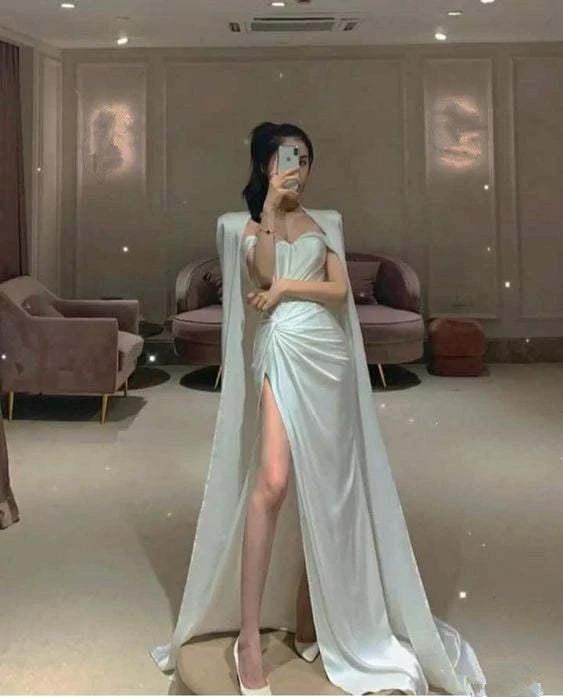Mermaid Prom Dress With High Split Charming Evening Dress Y317 by simplepromdress