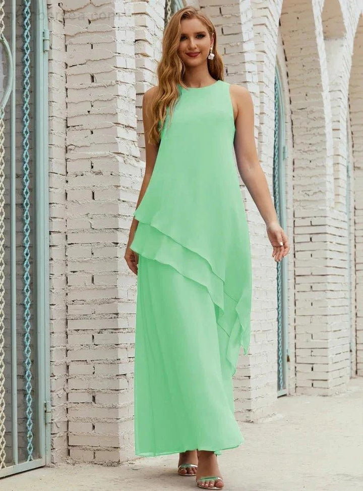 Chiffon Long Plus Size Mother of Bride Dresses Formal Bridesmaid Prom Gown SY28019 by numbersea