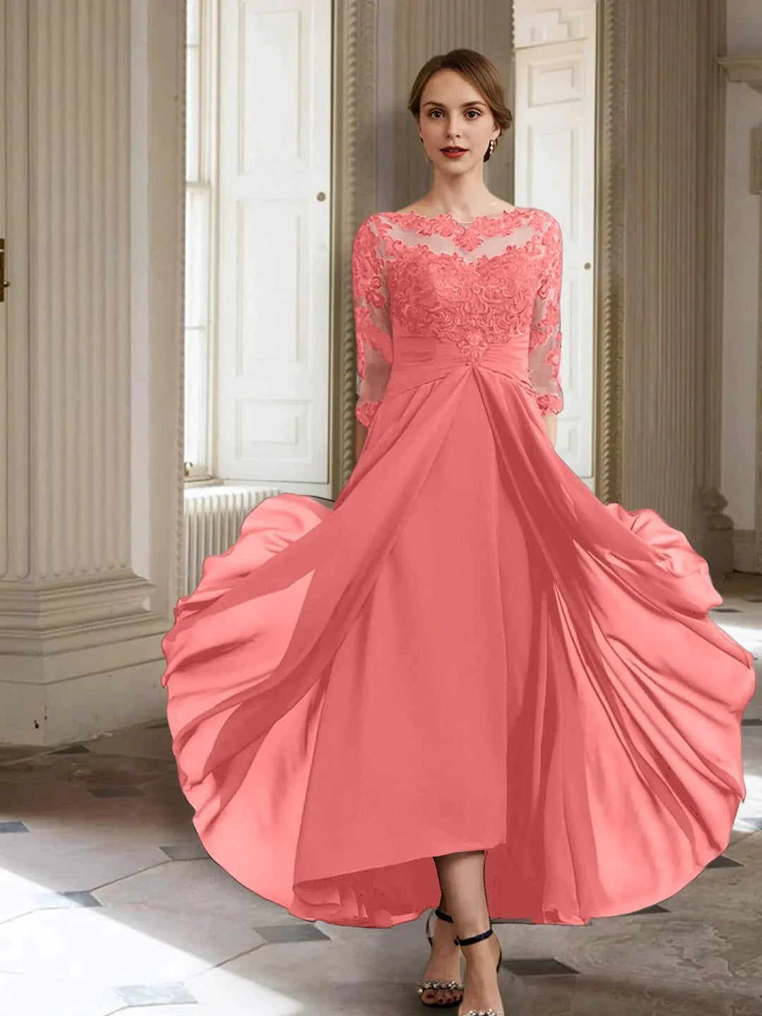 A-Line/Princess Long Sleeves Mother of the Bride Dresses with Applique by Dreamylily