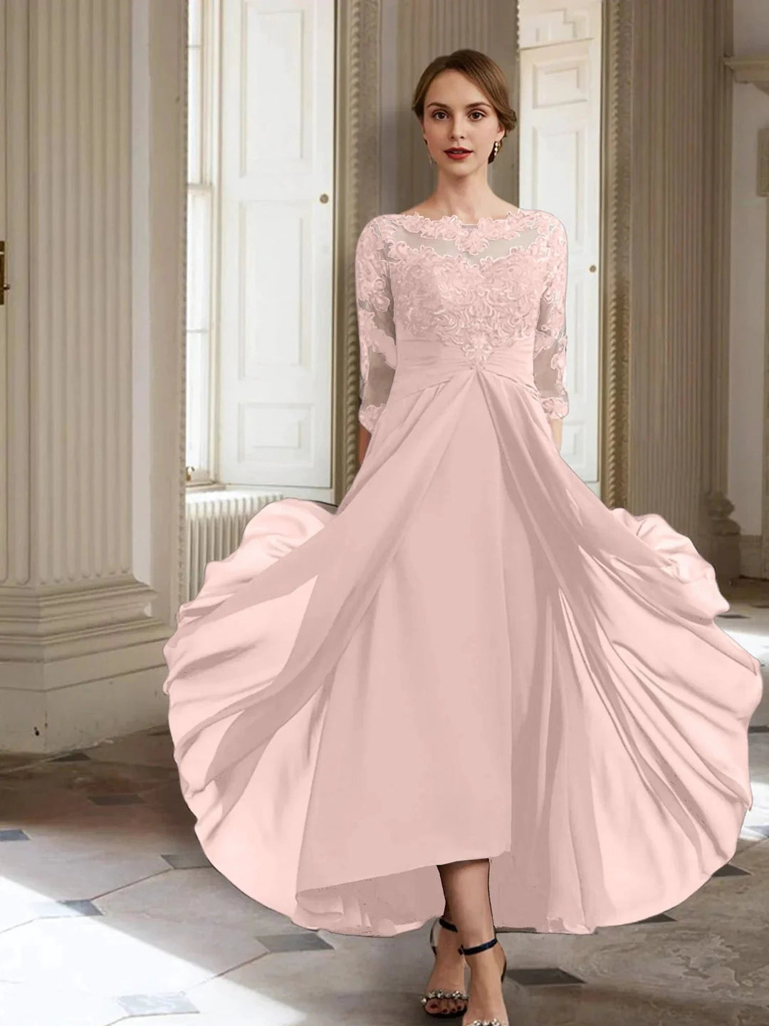 A-Line/Princess Long Sleeves Mother of the Bride Dresses with Applique by Dreamylily