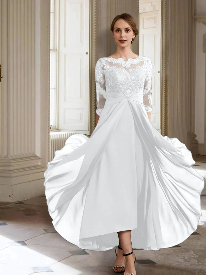 A-Line/Princess Long Sleeves Mother of the Bride Dresses with Applique by Dreamylily