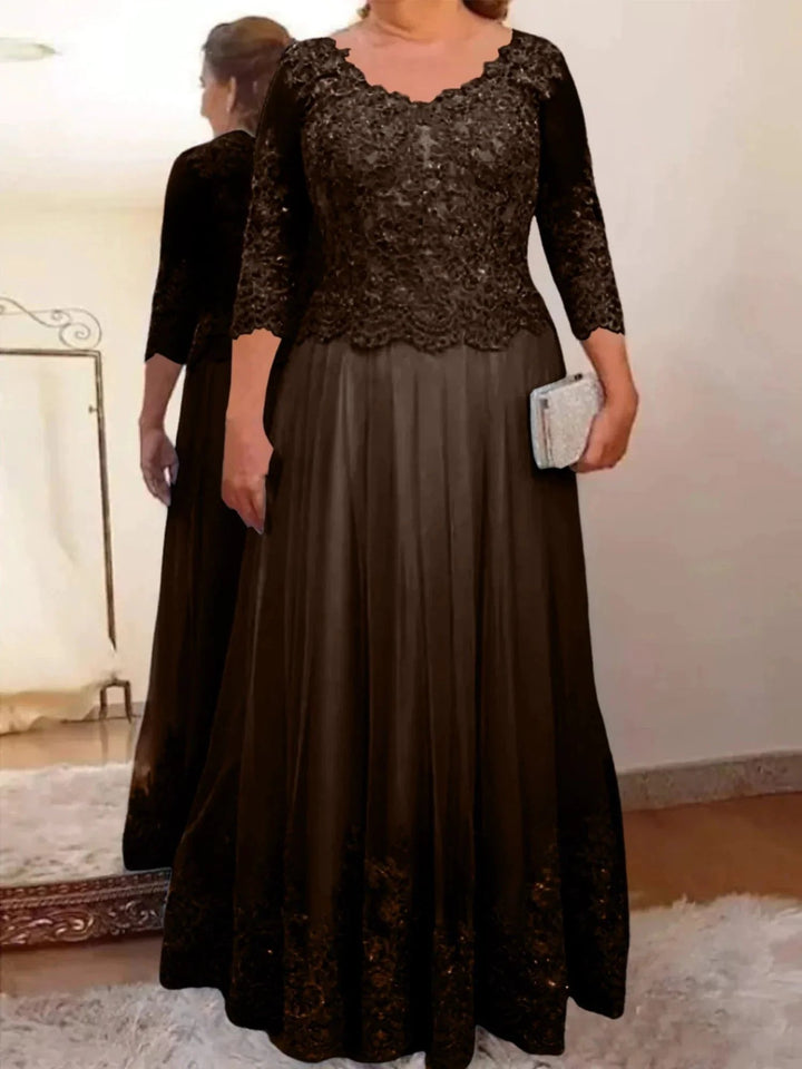 A-Line/Princess Tulle Mother of the Bride Dresses with Applique by Dreamylily