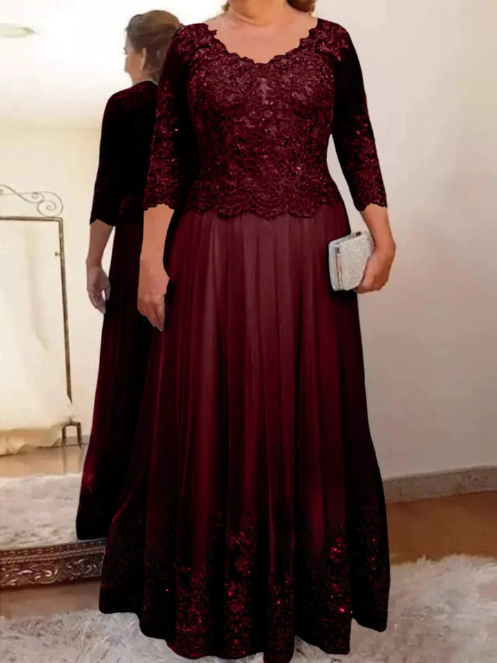 A-Line/Princess Tulle Mother of the Bride Dresses with Applique by Dreamylily