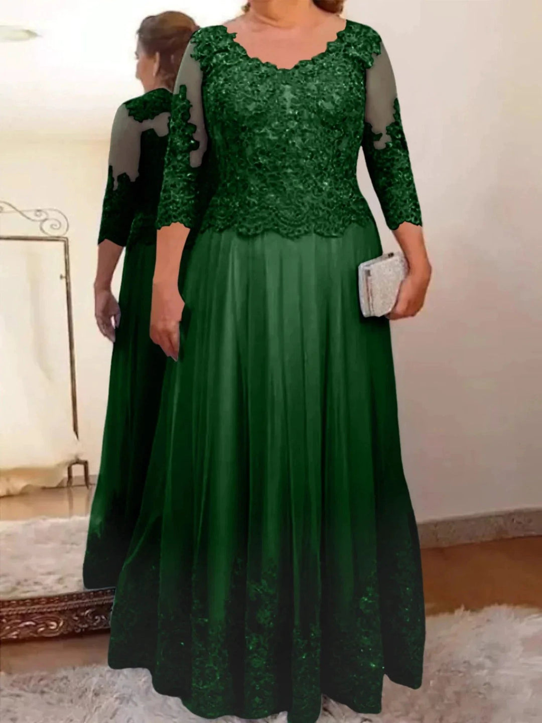 A-Line/Princess Tulle Mother of the Bride Dresses with Applique by Dreamylily
