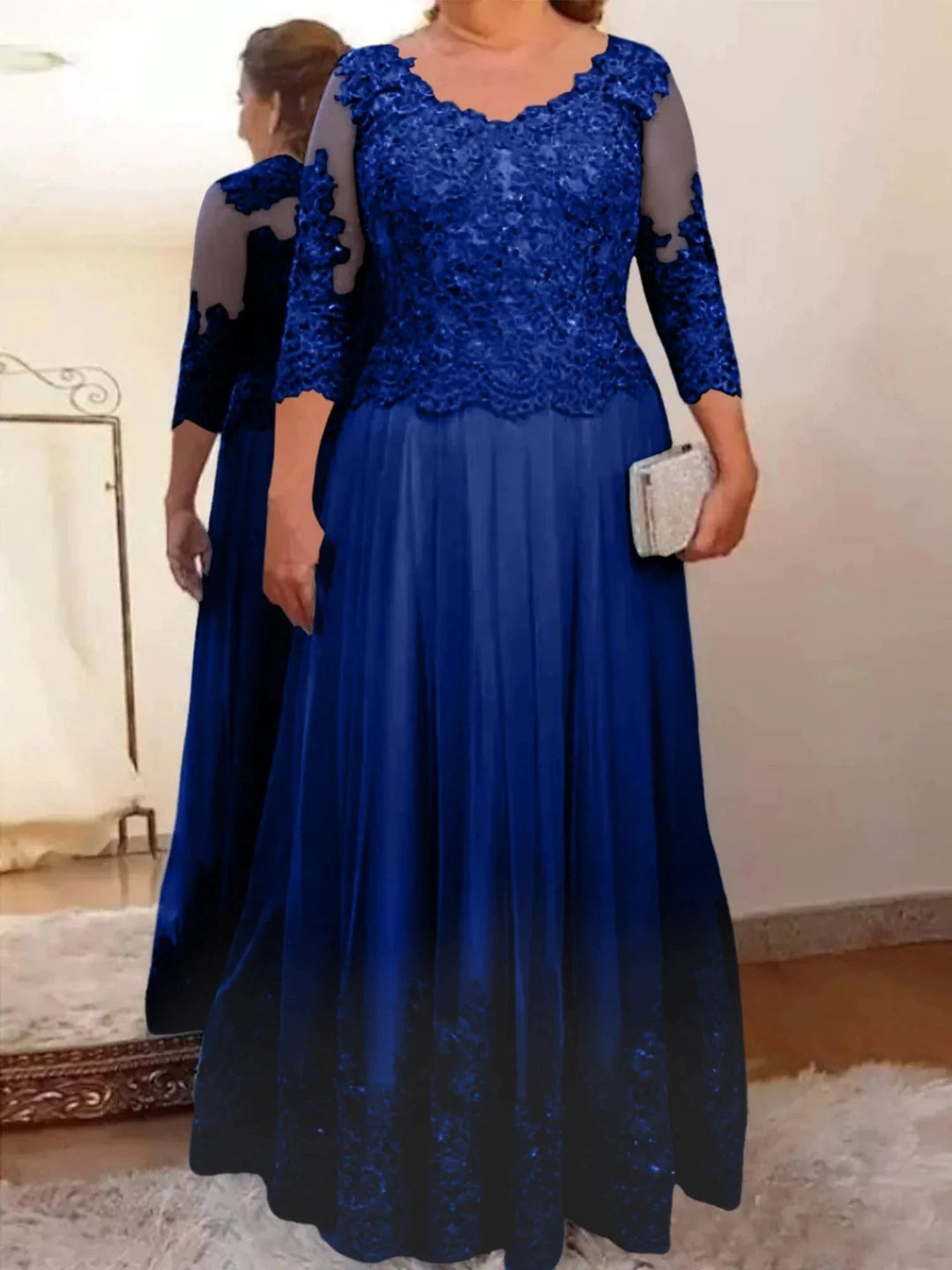 A-Line/Princess Tulle Mother of the Bride Dresses with Applique by Dreamylily
