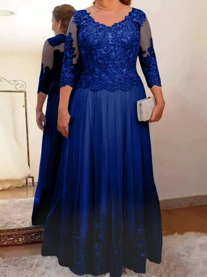 A-Line/Princess Tulle Mother of the Bride Dresses with Applique by Dreamylily