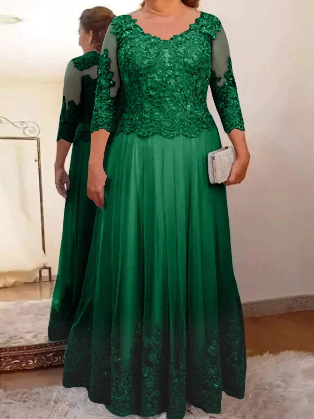 A-Line/Princess Tulle Mother of the Bride Dresses with Applique by Dreamylily