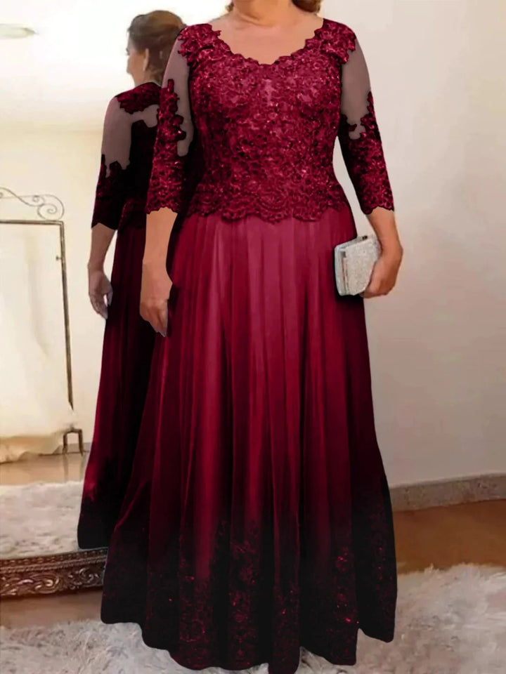 A-Line/Princess Tulle Mother of the Bride Dresses with Applique by Dreamylily