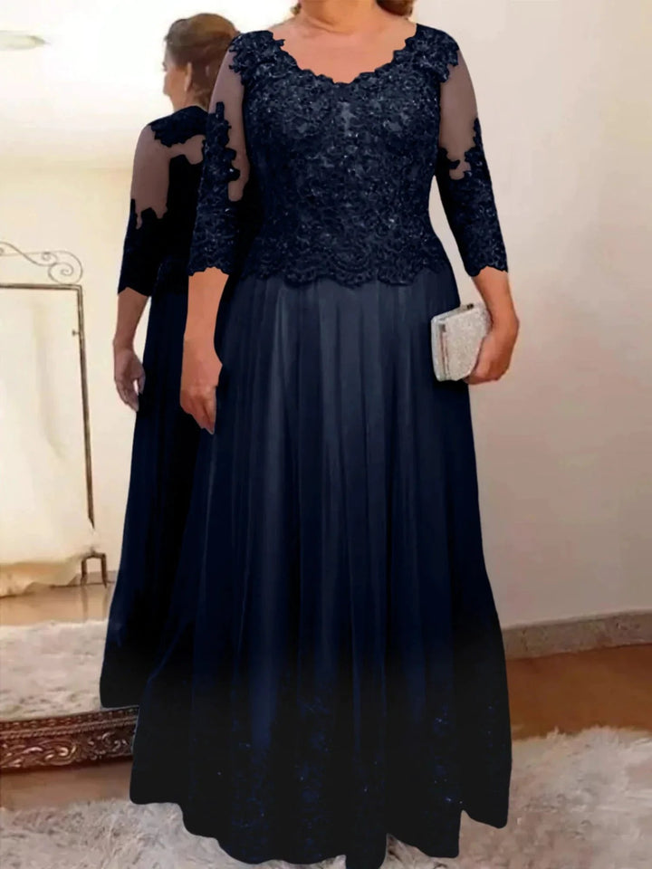 A-Line/Princess Tulle Mother of the Bride Dresses with Applique by Dreamylily