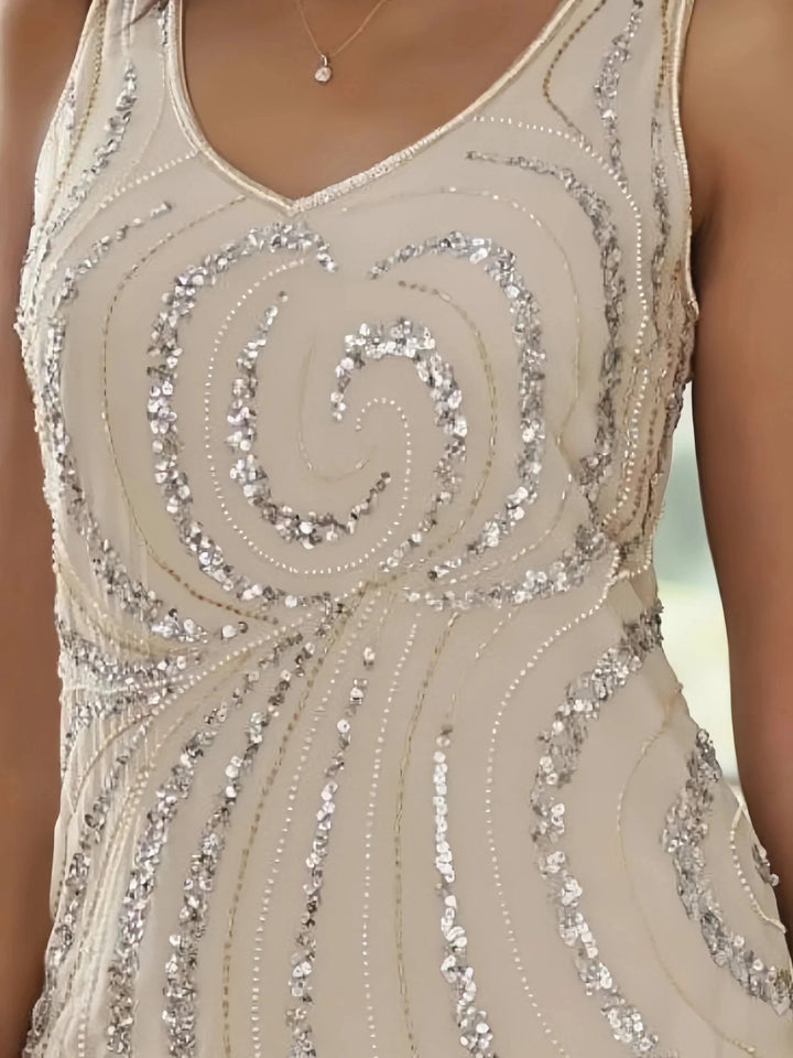 Sheath/Column V-Neck Ankle-Length Mother of the Bride Dresses with Jacket &amp; Sequins by Dreamylily