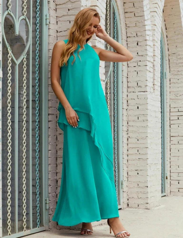 Chiffon Long Plus Size Mother of Bride Dresses Formal Bridesmaid Prom Gown SY28019 by numbersea