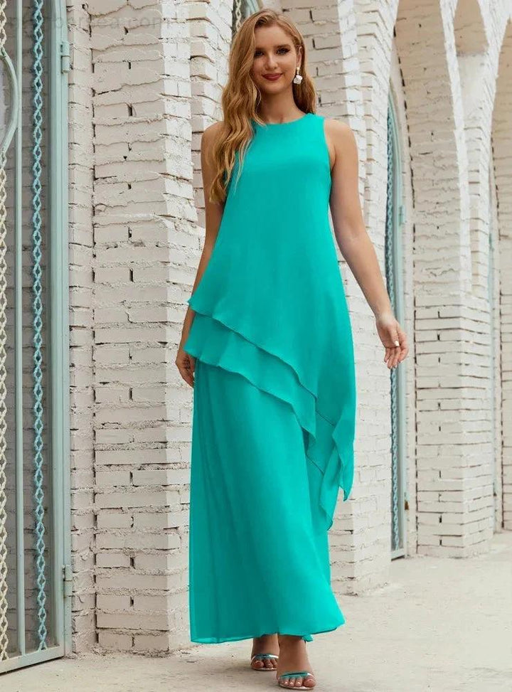 Chiffon Long Plus Size Mother of Bride Dresses Formal Bridesmaid Prom Gown SY28019 by numbersea