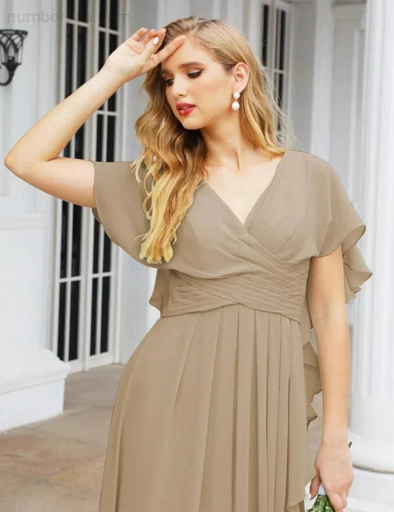 Numbersea Bridesmaid Dresses Backless Formal Prom Gowns for Evening Party Mother of The Bride Dress 28040 by numbersea