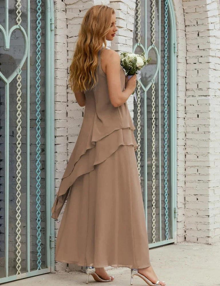 Chiffon Long Plus Size Mother of Bride Dresses Formal Bridesmaid Prom Gown SY28019 by numbersea