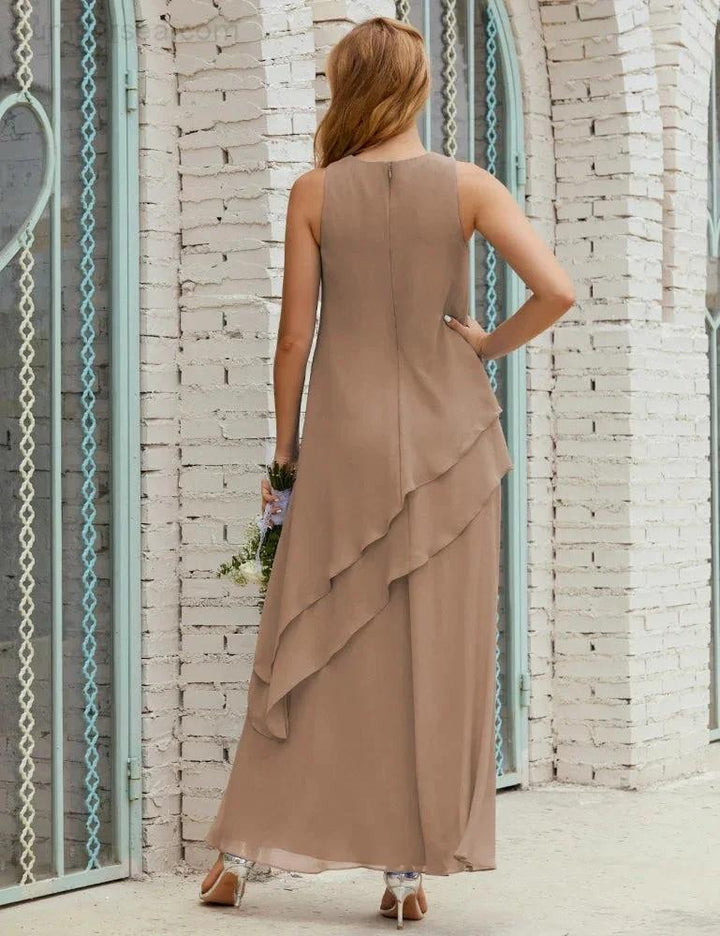 Chiffon Long Plus Size Mother of Bride Dresses Formal Bridesmaid Prom Gown SY28019 by numbersea