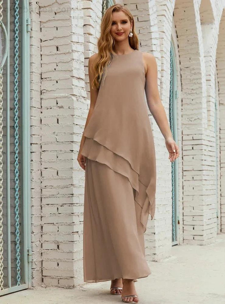 Chiffon Long Plus Size Mother of Bride Dresses Formal Bridesmaid Prom Gown SY28019 by numbersea