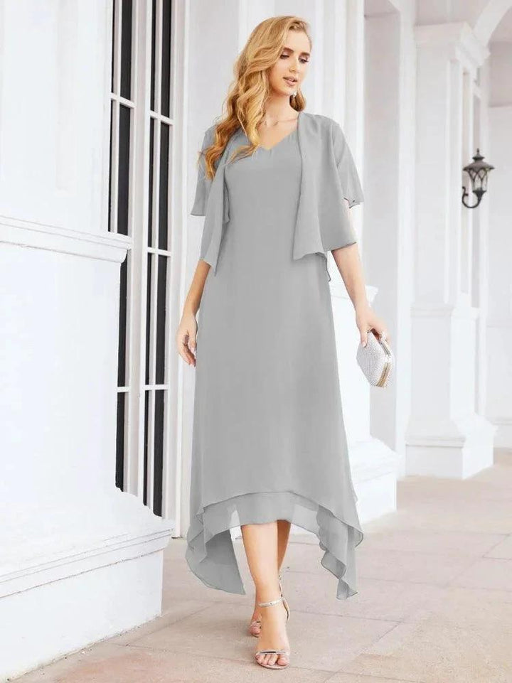 Sunnderly Two-Piece A-line Mother of The Bride Dress Formal Party Gown Dress SY28073 by numbersea