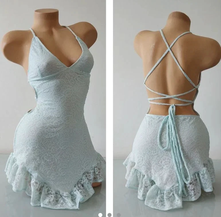 Backless Lace Homecoming Dress Sexy Party Dress Y2601 by simplepromdress