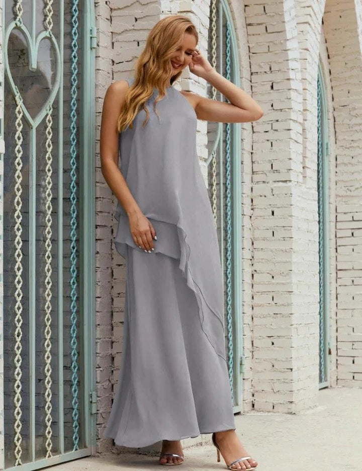 Chiffon Long Plus Size Mother of Bride Dresses Formal Bridesmaid Prom Gown SY28019 by numbersea