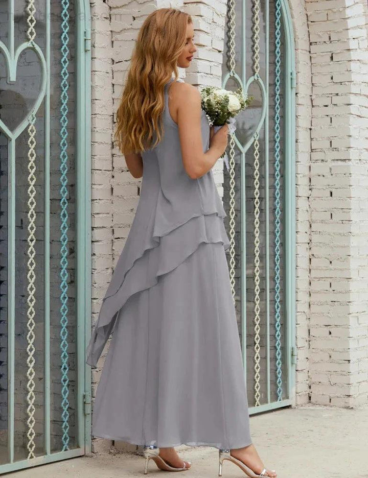 Chiffon Long Plus Size Mother of Bride Dresses Formal Bridesmaid Prom Gown SY28019 by numbersea