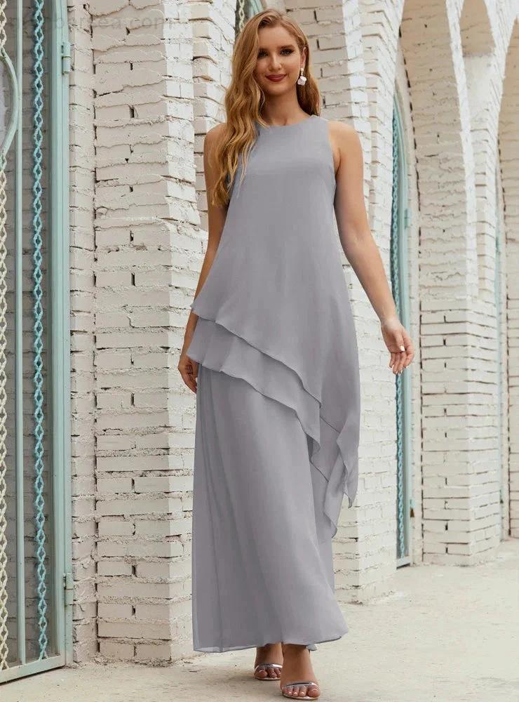 Chiffon Long Plus Size Mother of Bride Dresses Formal Bridesmaid Prom Gown SY28019 by numbersea