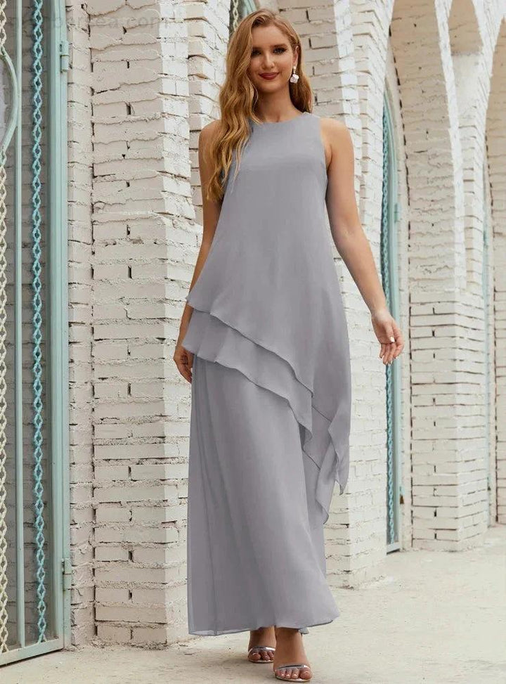 Chiffon Long Plus Size Mother of Bride Dresses Formal Bridesmaid Prom Gown SY28019 by numbersea