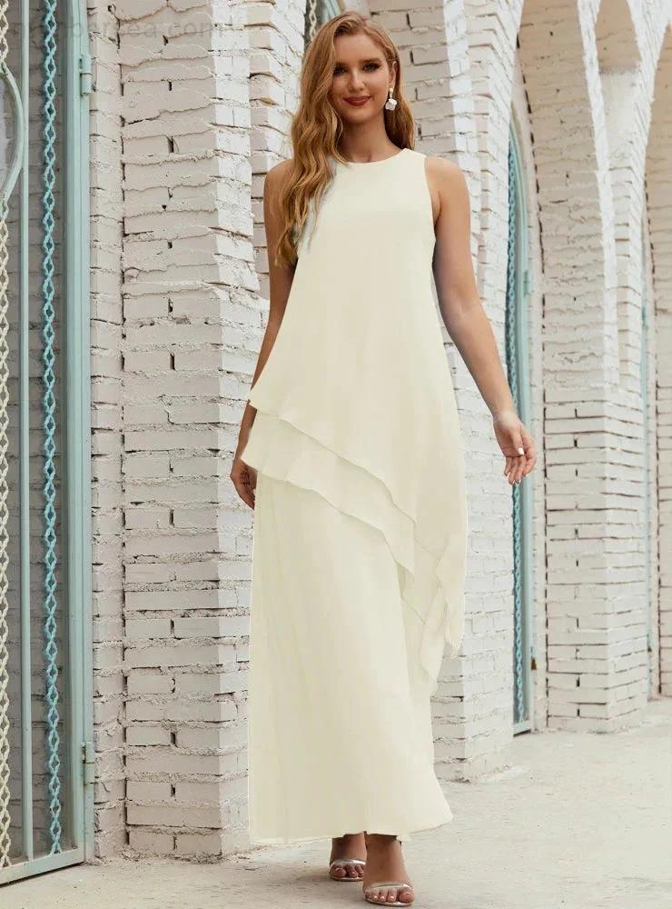 Chiffon Long Plus Size Mother of Bride Dresses Formal Bridesmaid Prom Gown SY28019 by numbersea