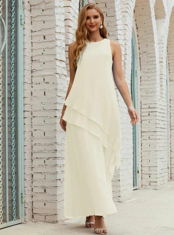 Chiffon Long Plus Size Mother of Bride Dresses Formal Bridesmaid Prom Gown SY28019 by numbersea