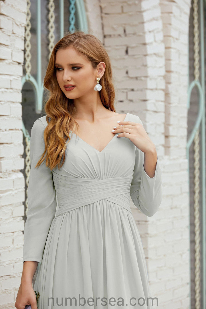 Numbersea Bridesmaid Dress Chiffon Formal Party Dress Evening Dress 28016 by numbersea