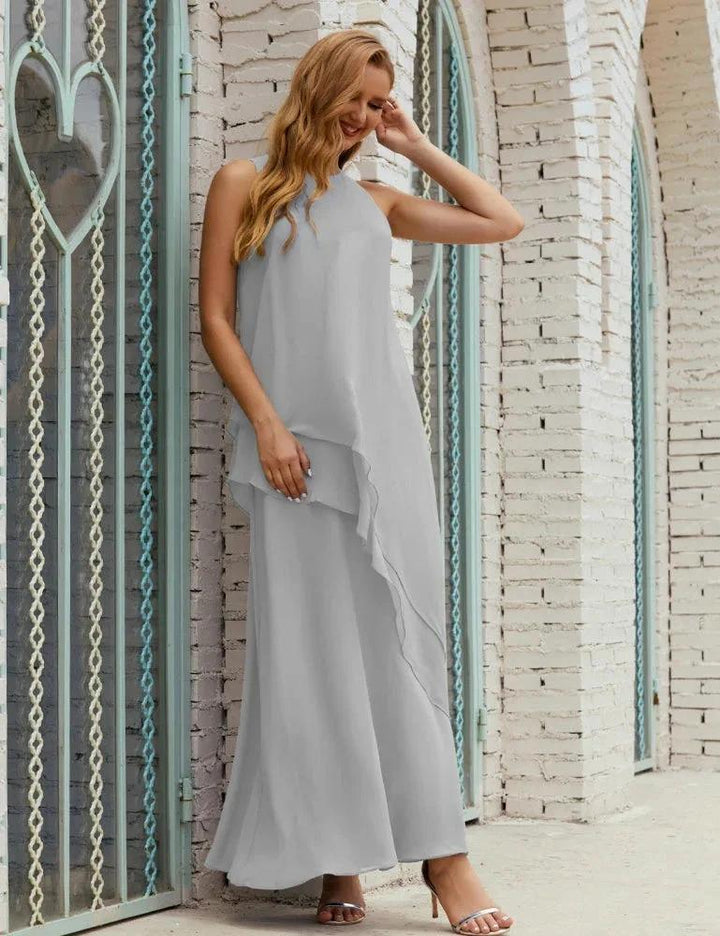 Chiffon Long Plus Size Mother of Bride Dresses Formal Bridesmaid Prom Gown SY28019 by numbersea