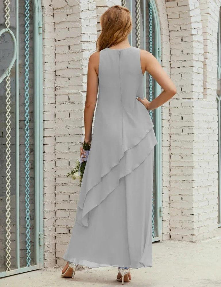 Chiffon Long Plus Size Mother of Bride Dresses Formal Bridesmaid Prom Gown SY28019 by numbersea