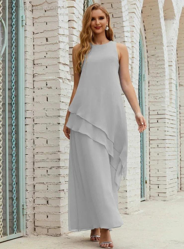 Chiffon Long Plus Size Mother of Bride Dresses Formal Bridesmaid Prom Gown SY28019 by numbersea