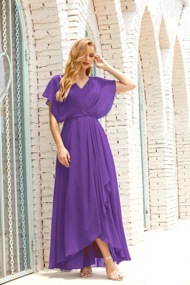 Numbersea Mother of The Bride Dresses Plus Size V-Neck Floor Length Formal Prom Dress for Wedding Guest 28020 by numbersea