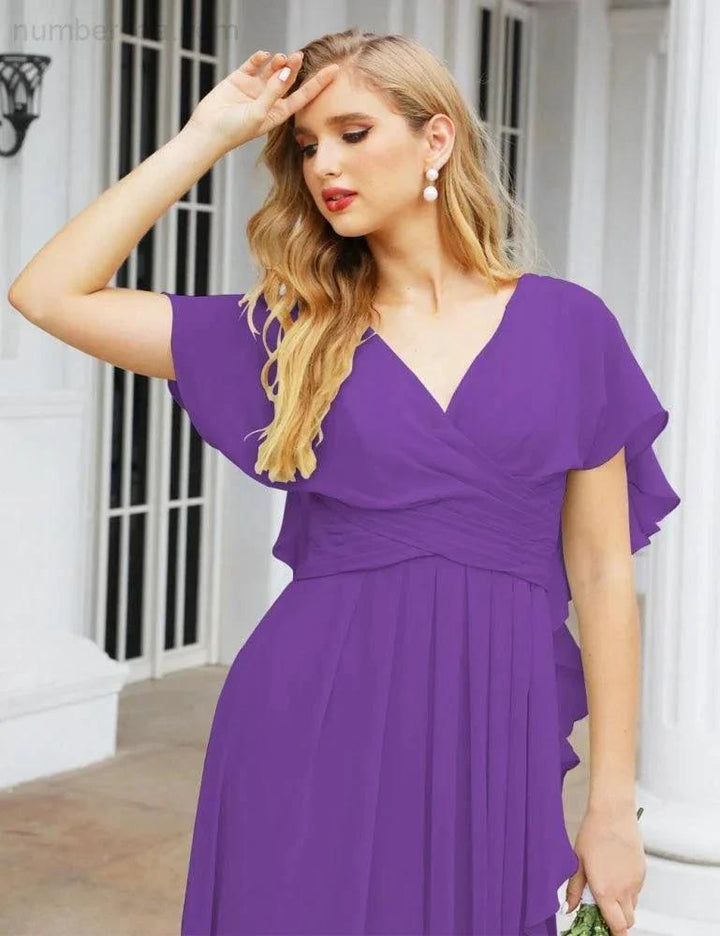 Numbersea Bridesmaid Dresses Backless Formal Prom Gowns for Evening Party Mother of The Bride Dress 28040 by numbersea