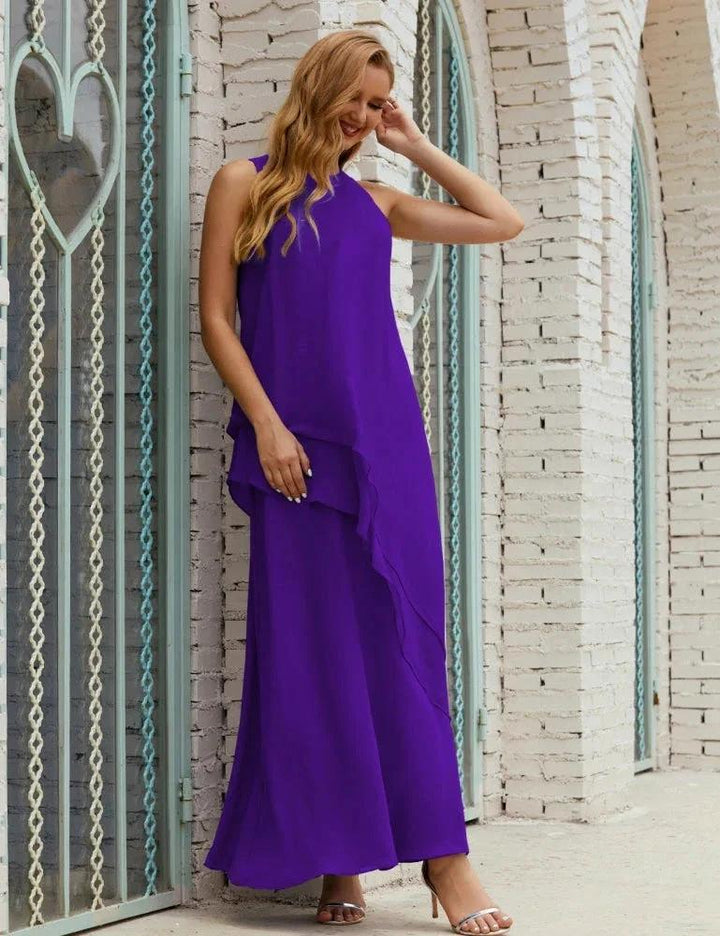 Chiffon Long Plus Size Mother of Bride Dresses Formal Bridesmaid Prom Gown SY28019 by numbersea