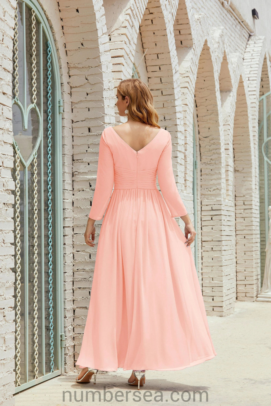 Numbersea Bridesmaid Dress Chiffon Formal Party Dress Evening Dress 28016 by numbersea