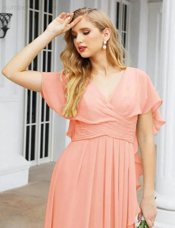 Numbersea Bridesmaid Dresses Backless Formal Prom Gowns for Evening Party Mother of The Bride Dress 28040 by numbersea