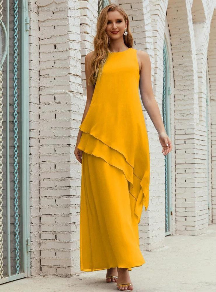 Chiffon Long Plus Size Mother of Bride Dresses Formal Bridesmaid Prom Gown SY28019 by numbersea