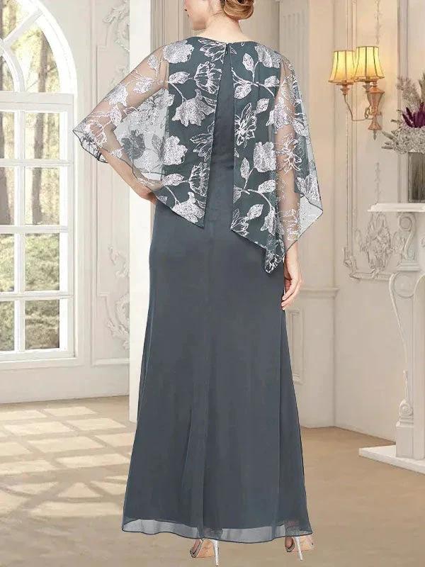 Long Glitter Mesh Dress with Novelty Asymmetric Overlay Bodice by Dreamylily