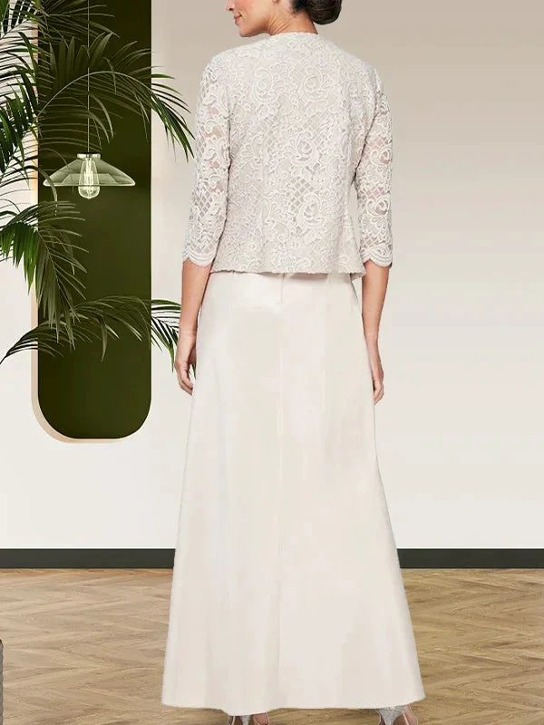 Glitter Lace &amp; Satin Skirt Jacket Dress with Open Jacket by Dreamylily