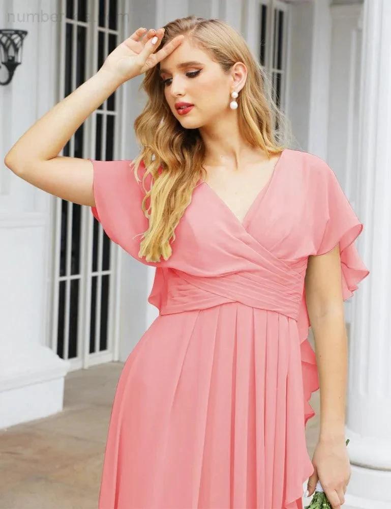 Numbersea Bridesmaid Dresses Backless Formal Prom Gowns for Evening Party Mother of The Bride Dress 28040 by numbersea