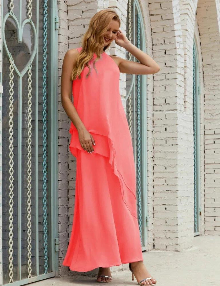 Chiffon Long Plus Size Mother of Bride Dresses Formal Bridesmaid Prom Gown SY28019 by numbersea
