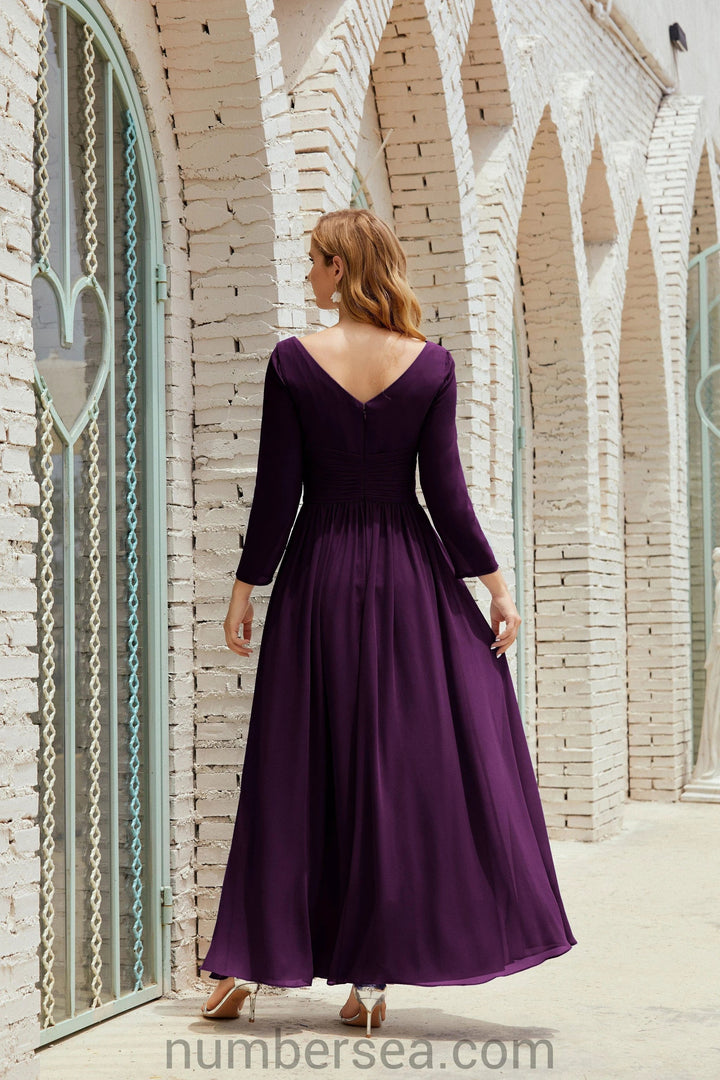 Numbersea Bridesmaid Dress Chiffon Formal Party Dress Evening Dress 28016 by numbersea