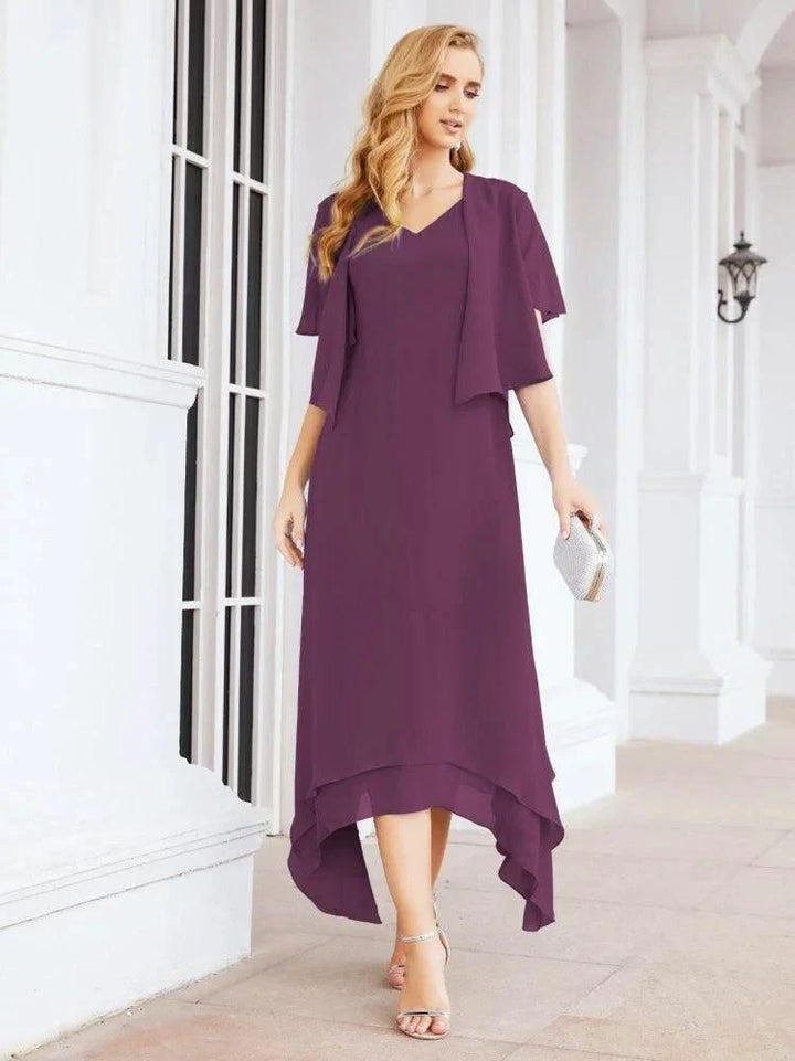 Sunnderly Two-Piece A-line Mother of The Bride Dress Formal Party Gown Dress SY28073 by numbersea